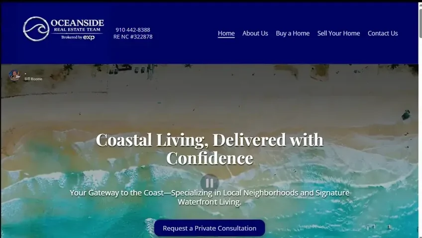 Website design for Oceanside Real Estate Team, a Real Estate business, by Cinematic Website Designs